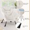 Costway Large Lazy Chair with Cozy Head Pillow Stylish Tufted Back & Seat Armrests Beige/Gray/Pink
